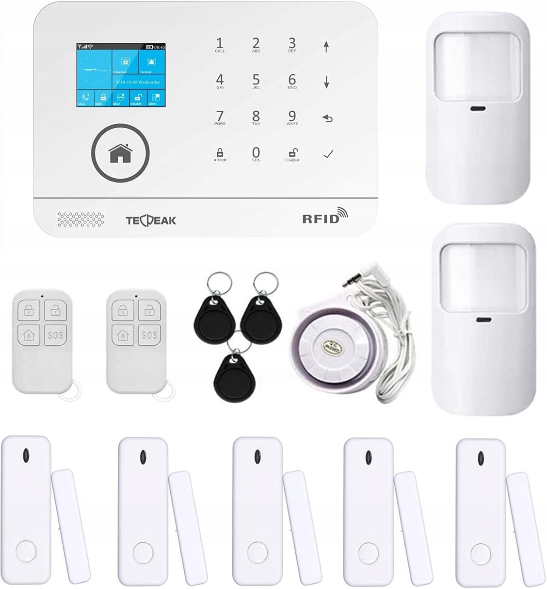 Bezprzewodowy domowy system alarmowy WiFi/GSM Y339