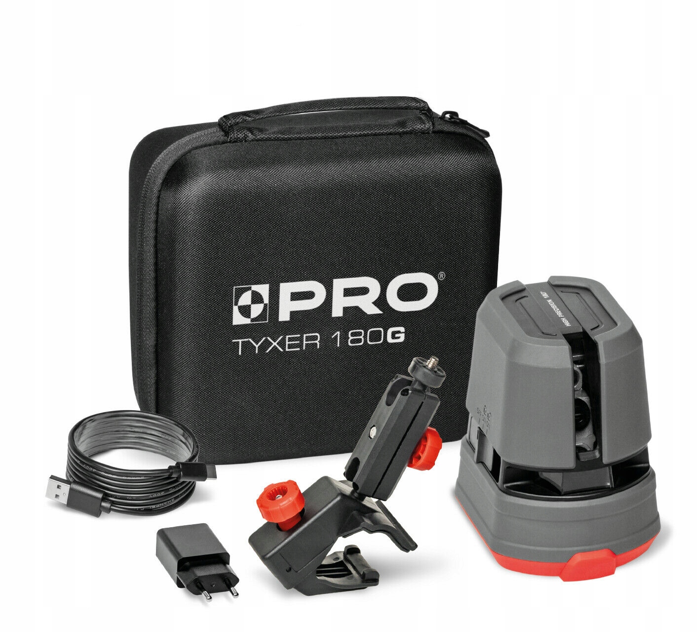 Křížový laser Tyxer 180G zelený samonivelační PRO-L1303