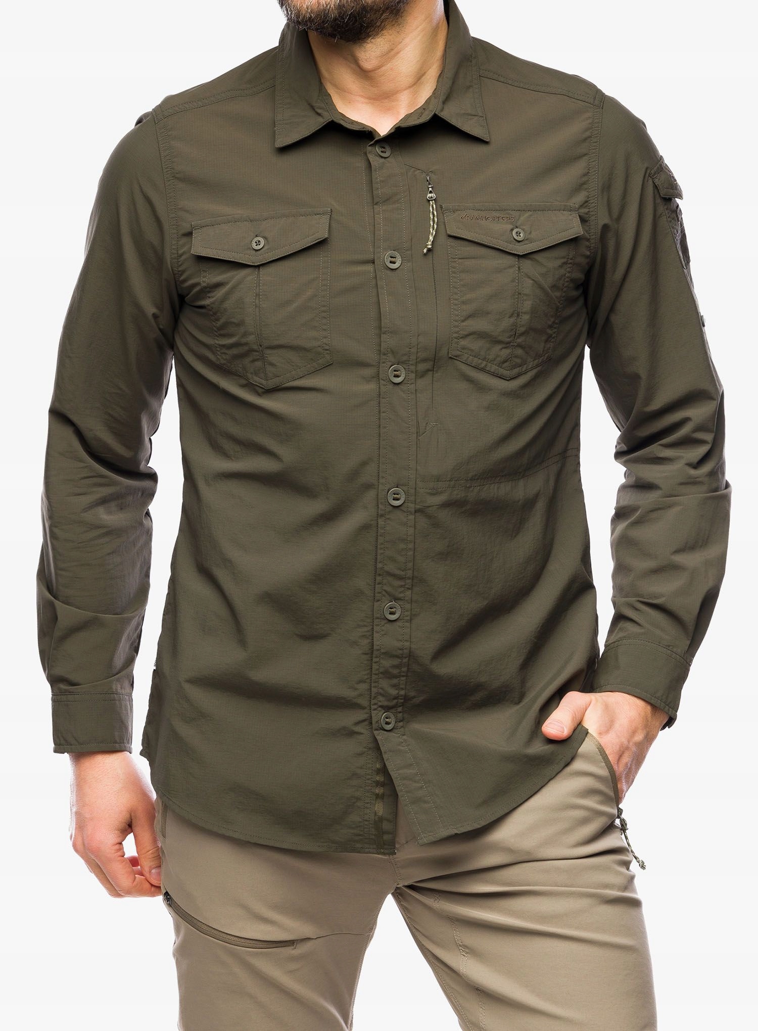 Cestovní košile Craghoppers NosiLife Adventure Ls Shirt III zelená XXL