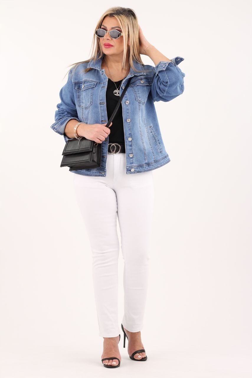 KATANA DAMSKA JEANS KURTKA JEANSOWA DUŻE ROZMIARY SPORTOWA OVERSIZE MODNA Płeć kobieta