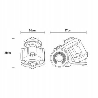 BARDZO MOCNY ODKURZACZ bezworkowy VAX Pick Up HEPA Zasięg pracy 10 m