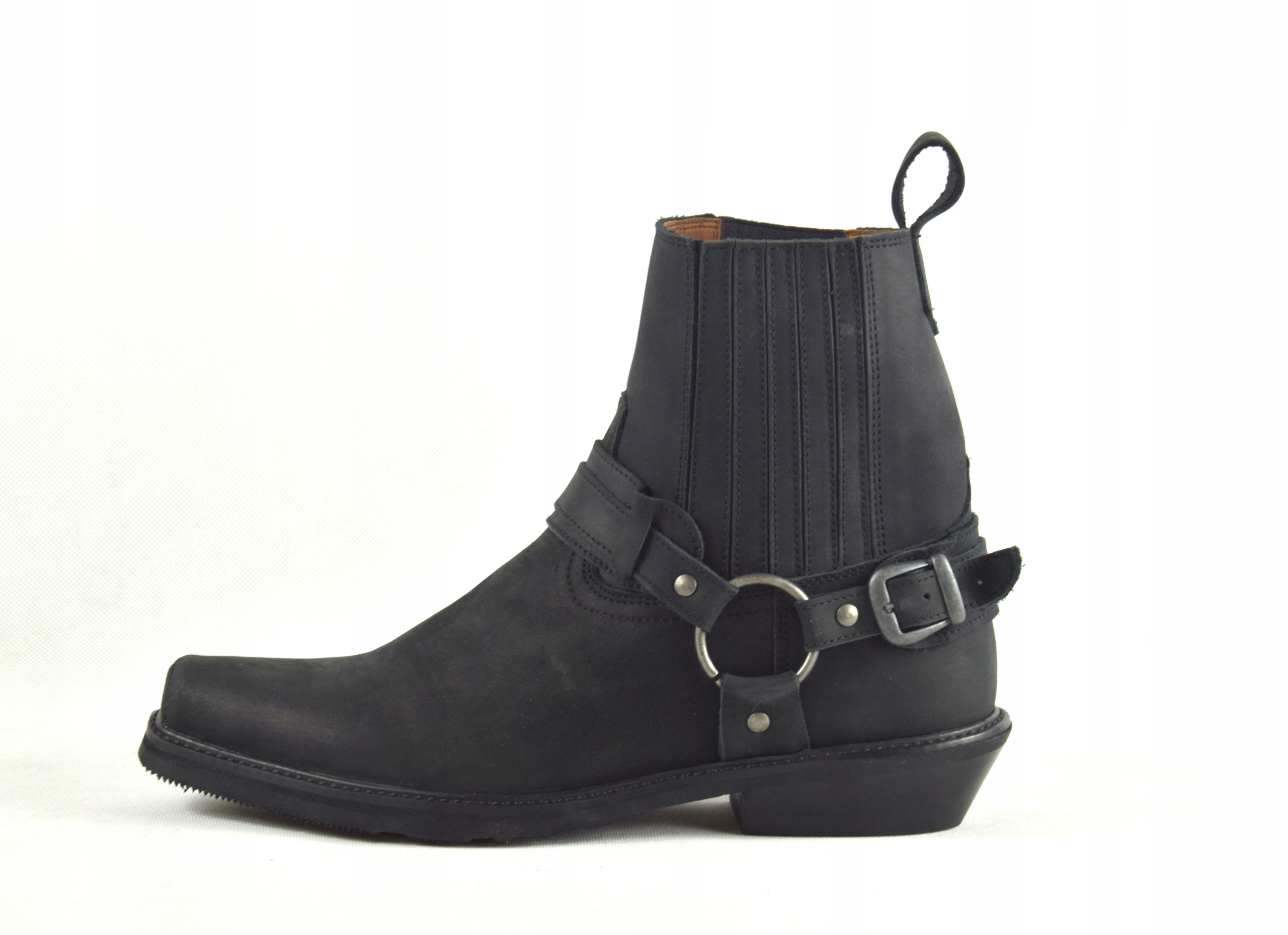 KOWBOJKI MĘSKIE SKÓRZANE MATOWE OBUWIE PL 140 Zapięcie wsuwane