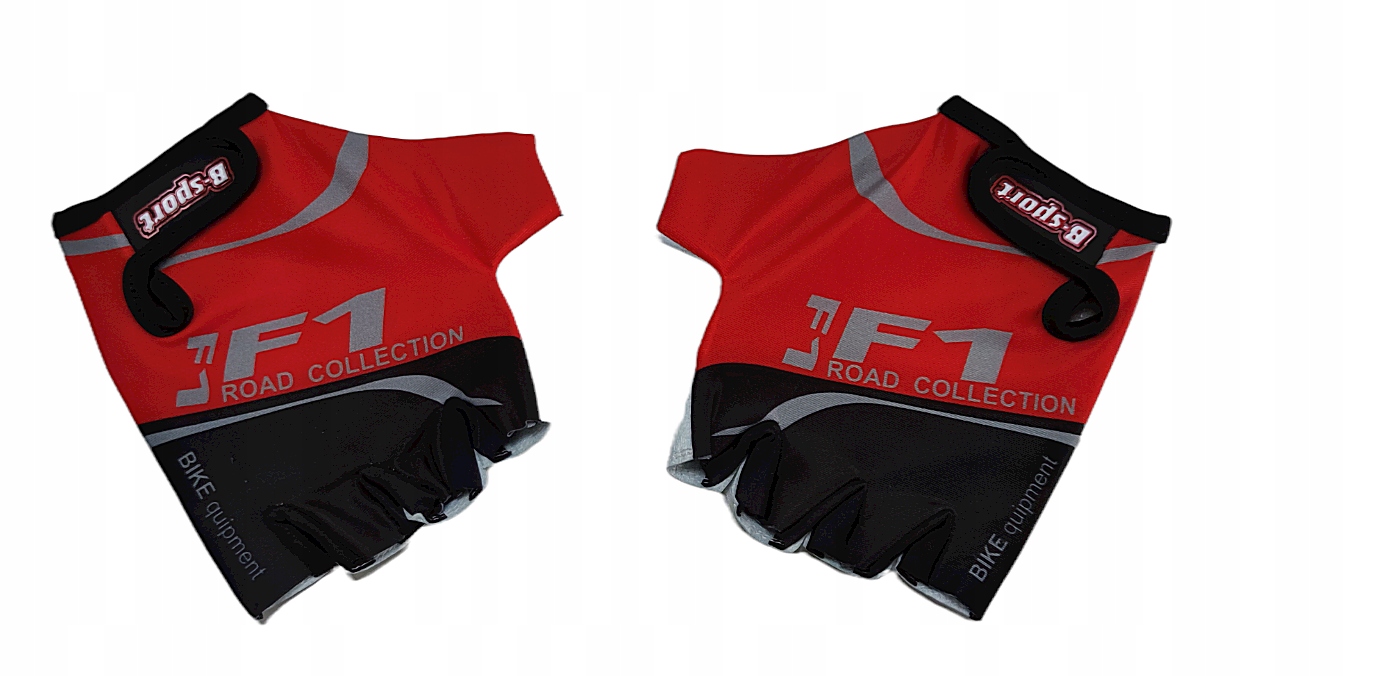 Rękawiczki na rower Lycra F1 czerwone rozm. M