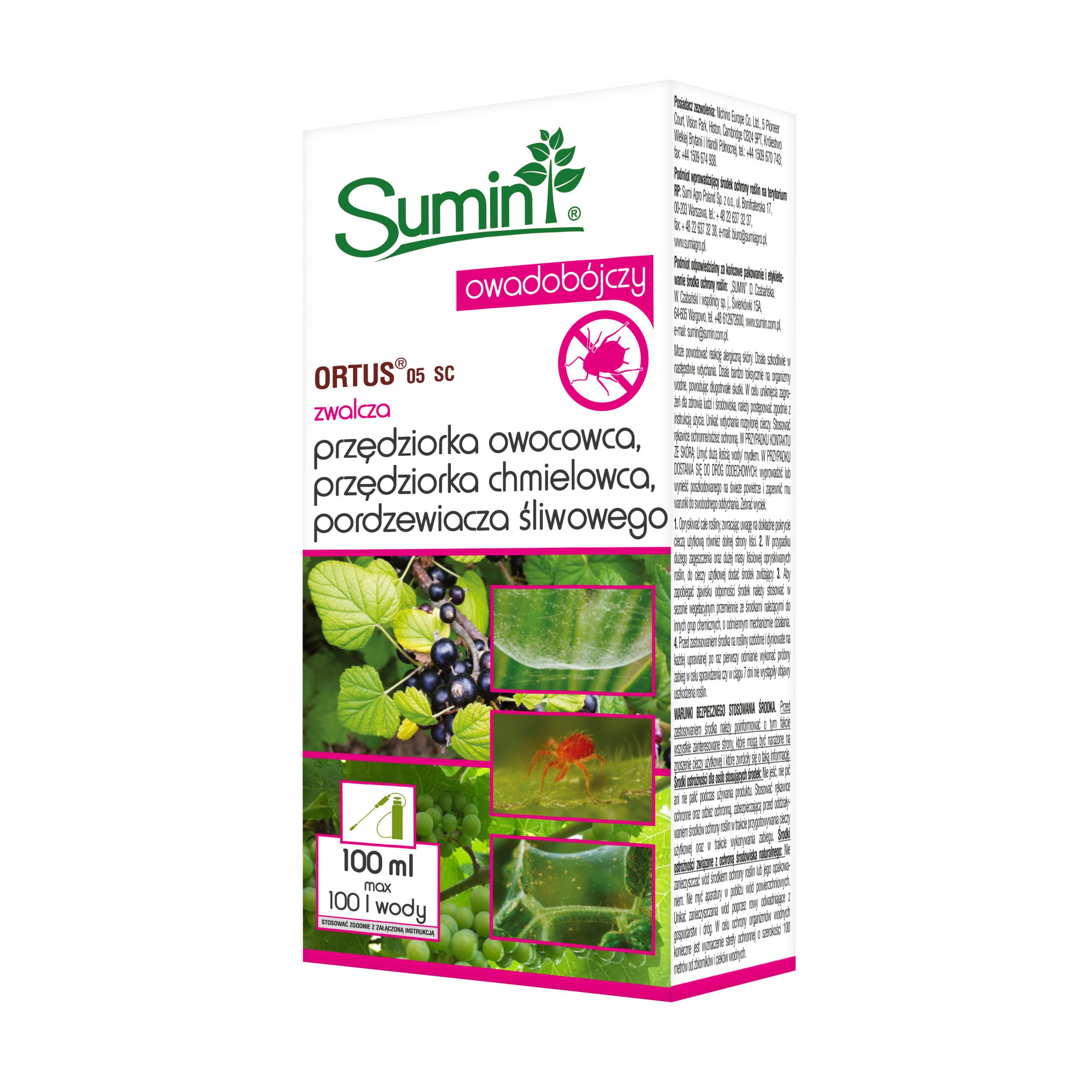 

Ortus 05SC Zwalcza Przędziorka, Pordzewiacza 100ml