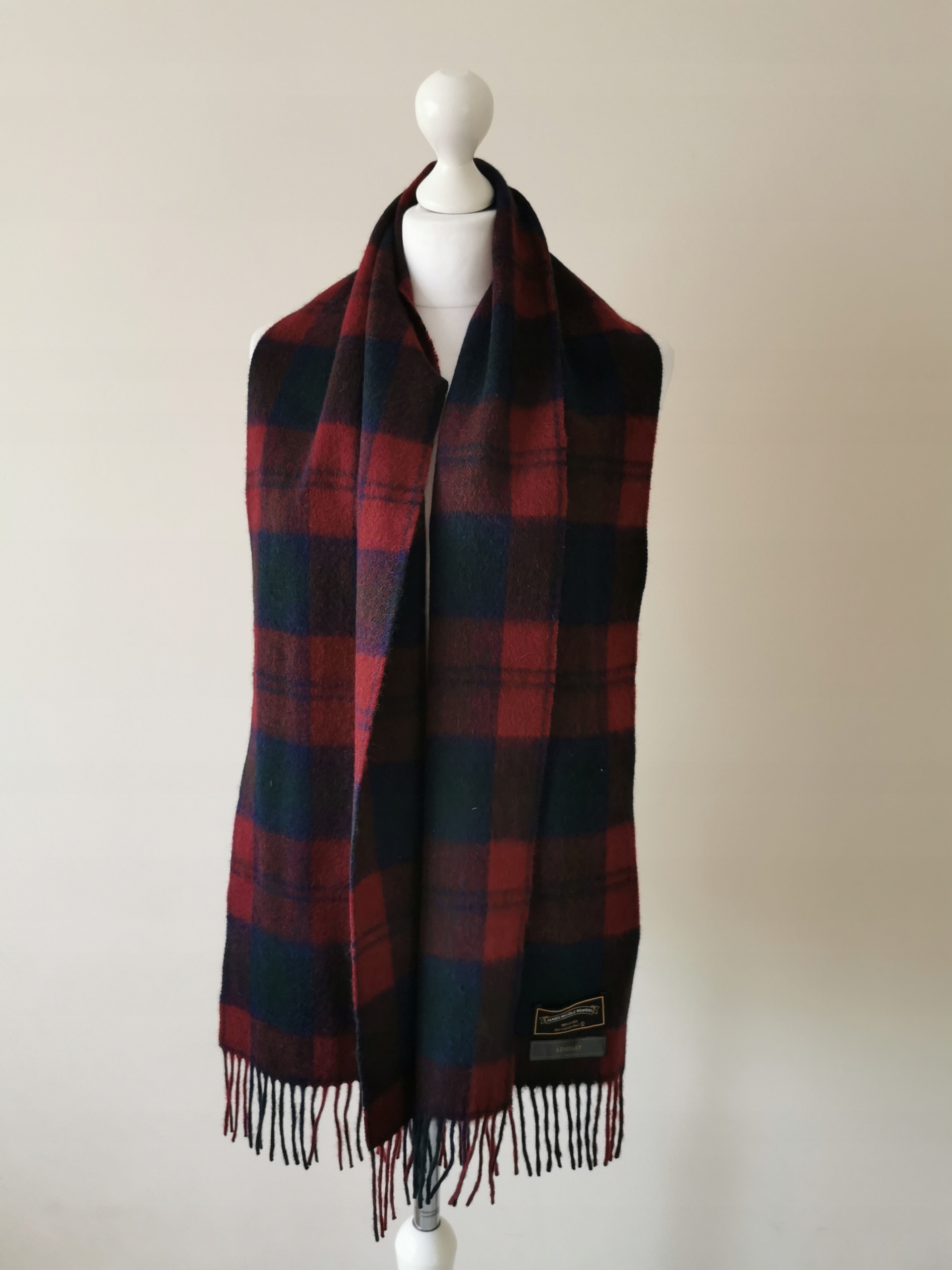 JAMES PRINGLE SZALIK MĘSKI 100% WOOL Długość 120 cm