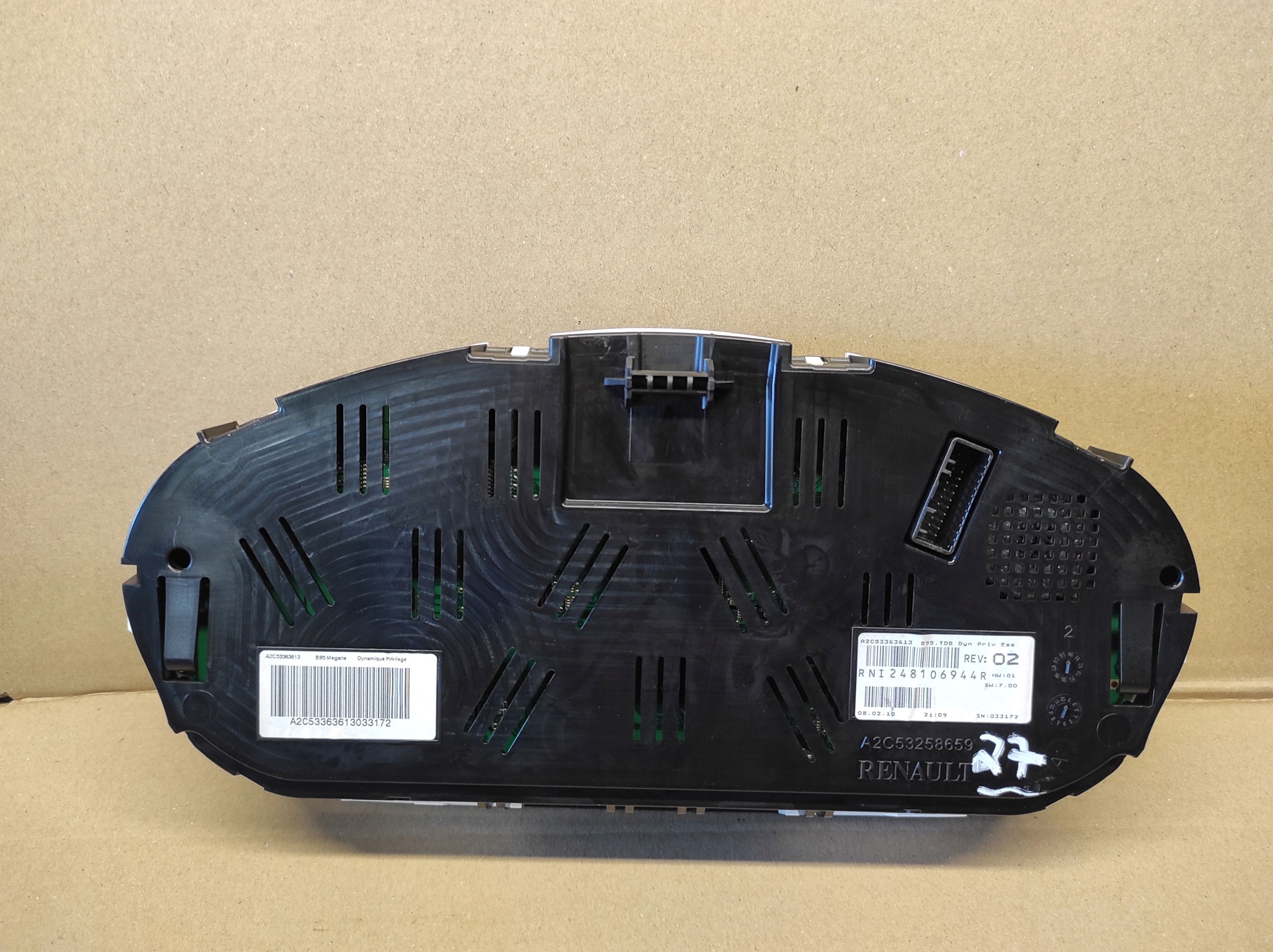 LICZNIK ZEGARY RENAULT MEGANE III BENZYNA EUROPA 248106944R Typ samochodu Samochody osobowe