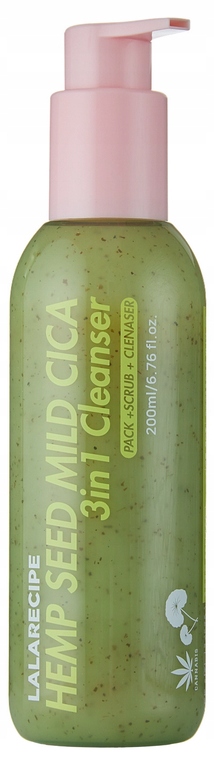 Pianka do demakijażu LalaRecipe Hemp Seed Mild Cica 3in1 Cleanser