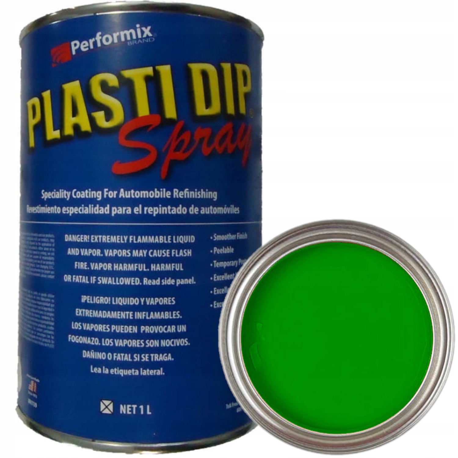 Plasti Dip 1L Limetkový PlastiDip připravený k malování pistolí