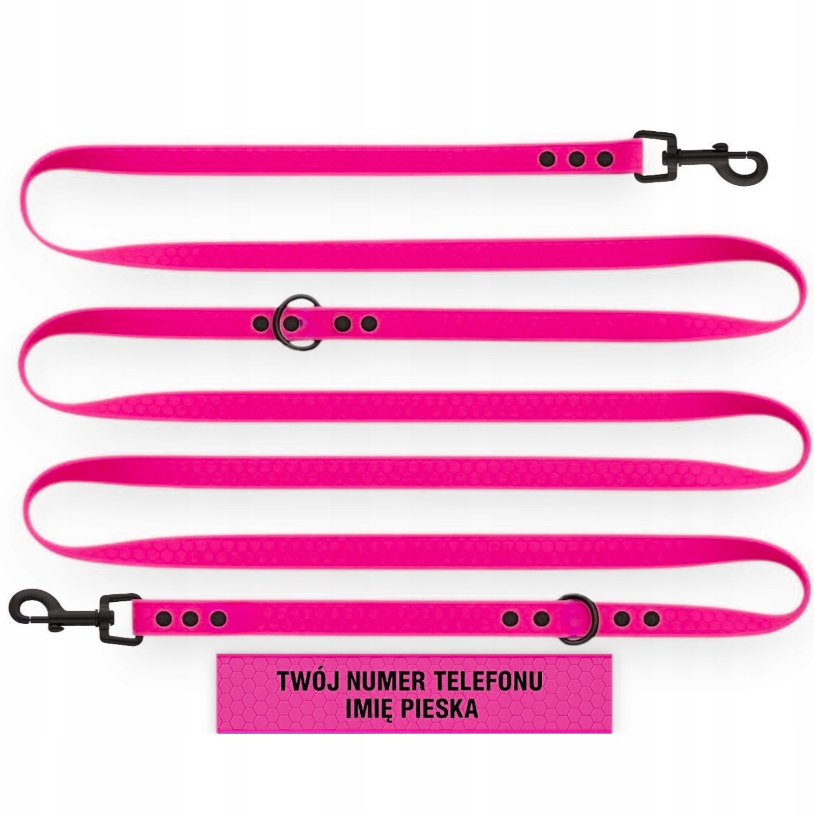 Vodítko Nastavitelná, Přepínatelná, Voděodolná, Měkká, Biothane Pvc 5M 16MM