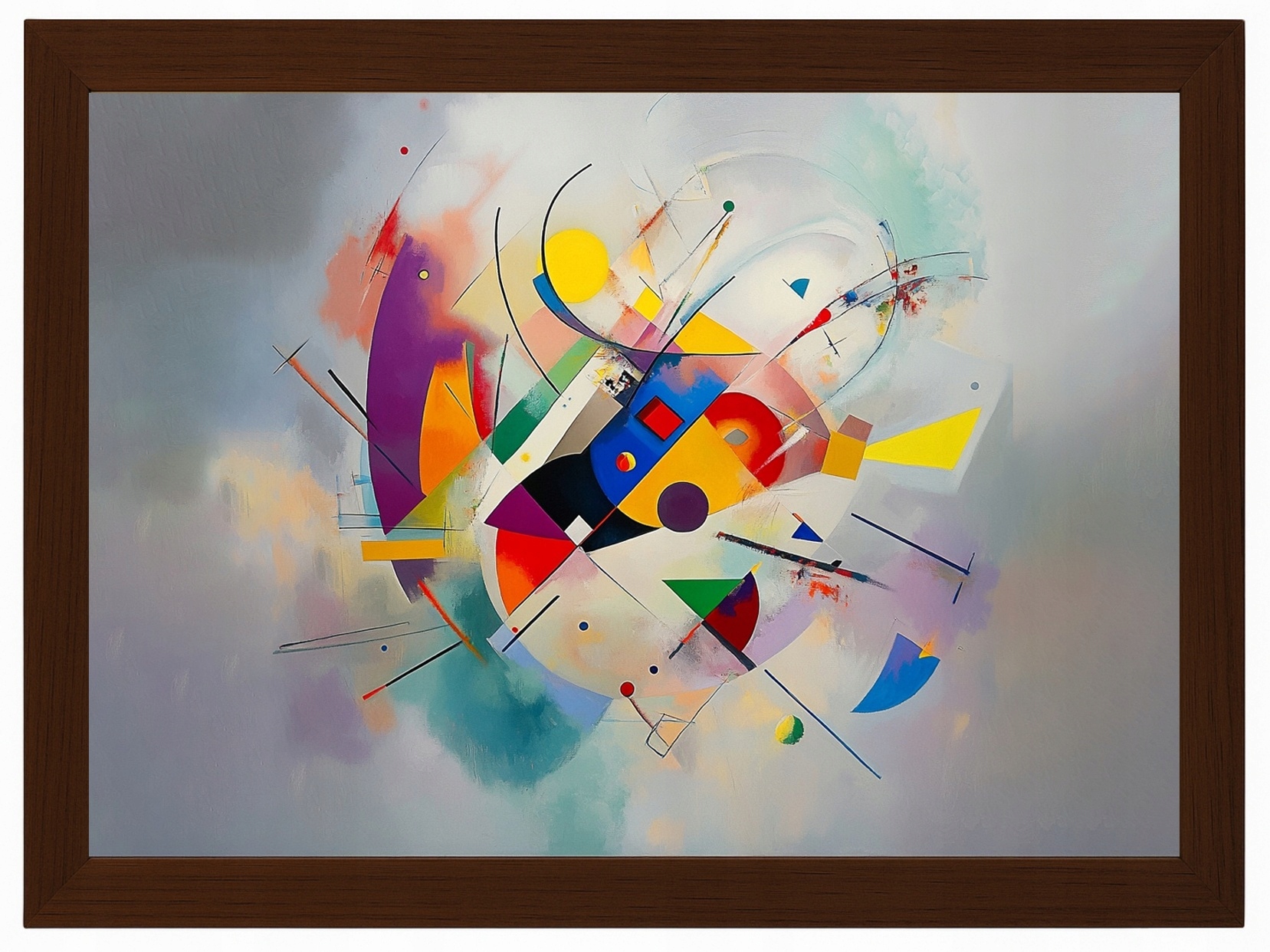 Plakát Rámeček Dřevo Abstrakce Dynamika Geometrie Figura Modern 100x70