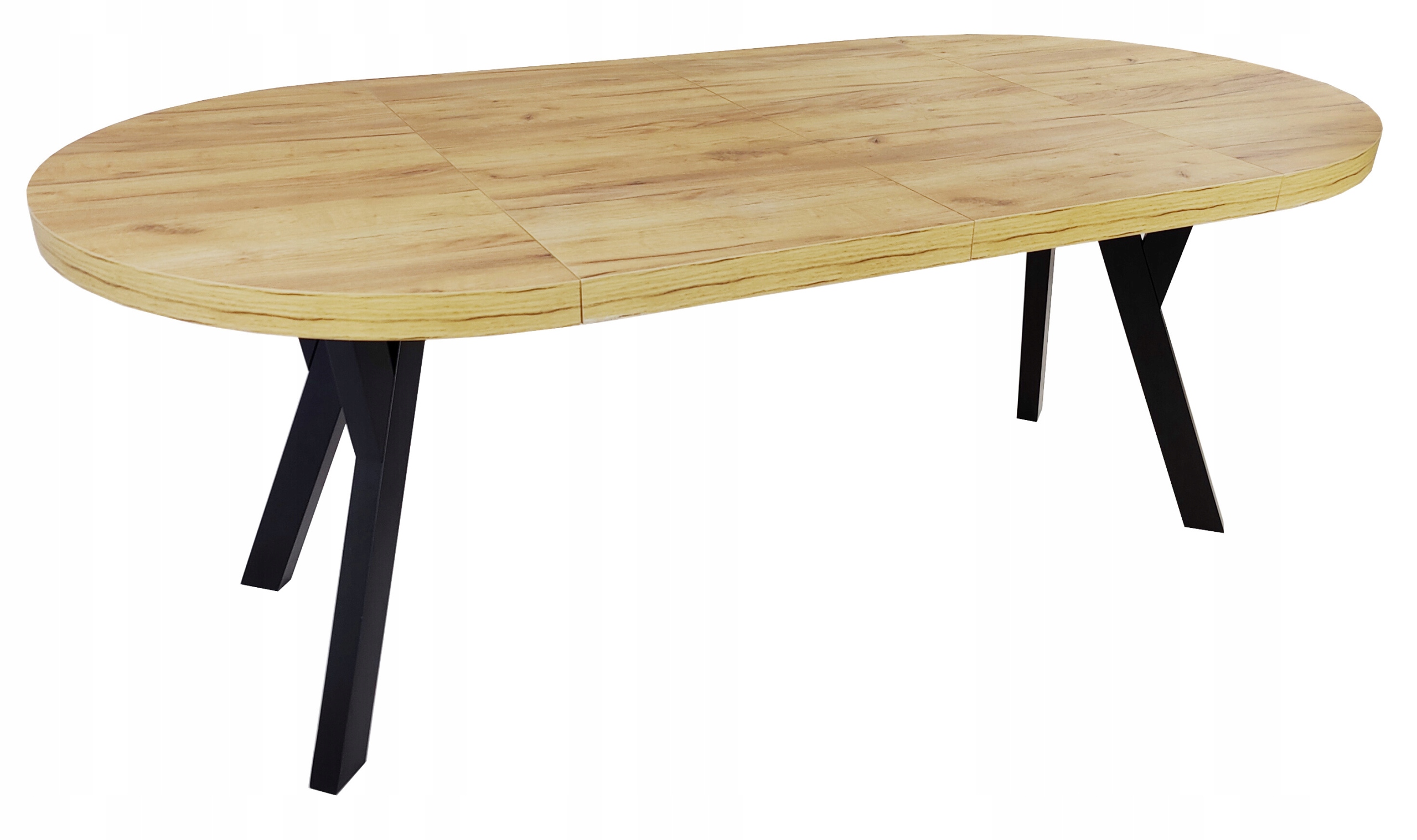 Stół okrągły rozkładany blat HIKORA EGGER 100/200 Szerokość mebla 100 cm