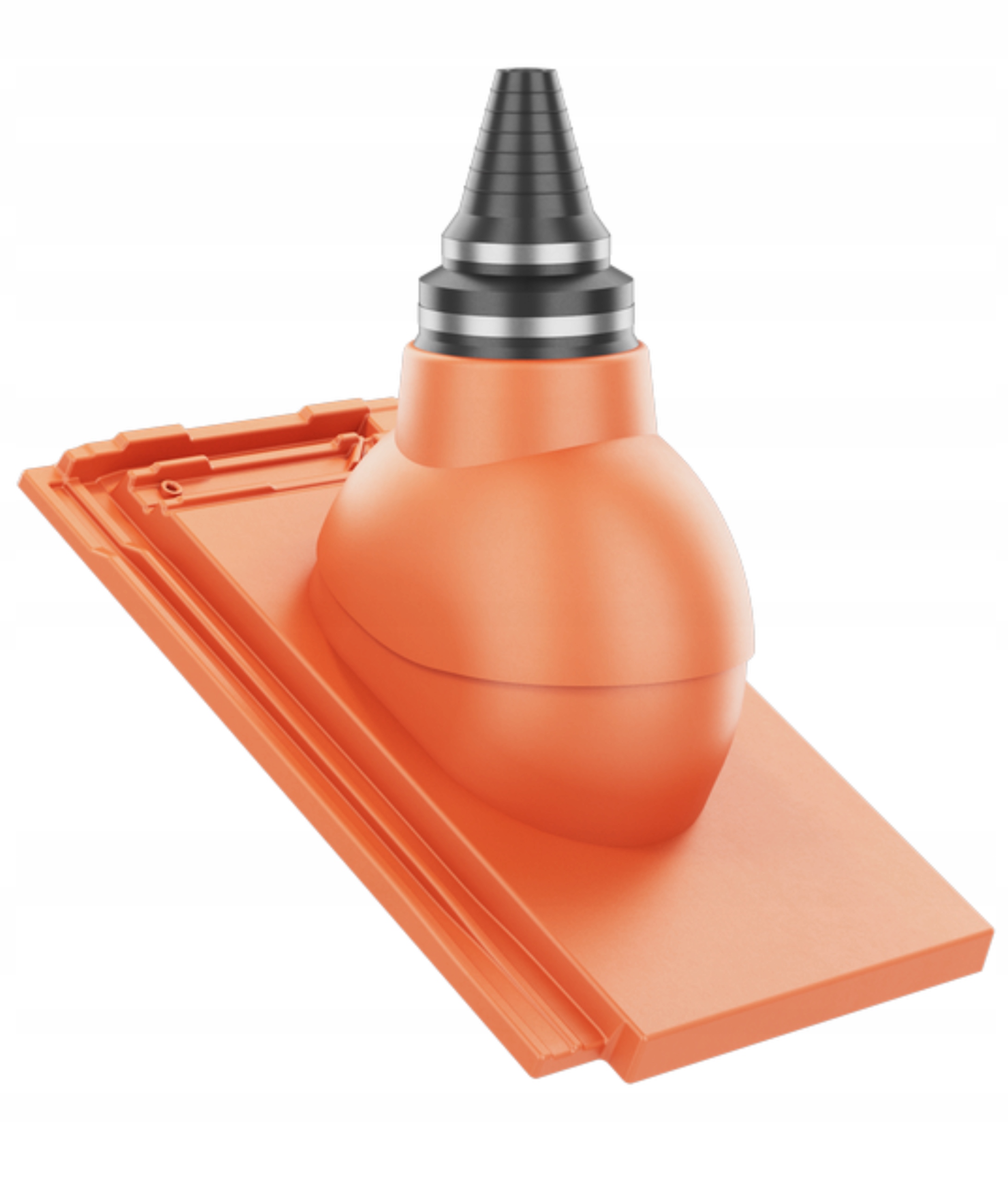 Anténní průchod těsným střešním průchodem Erlus Linea Červený