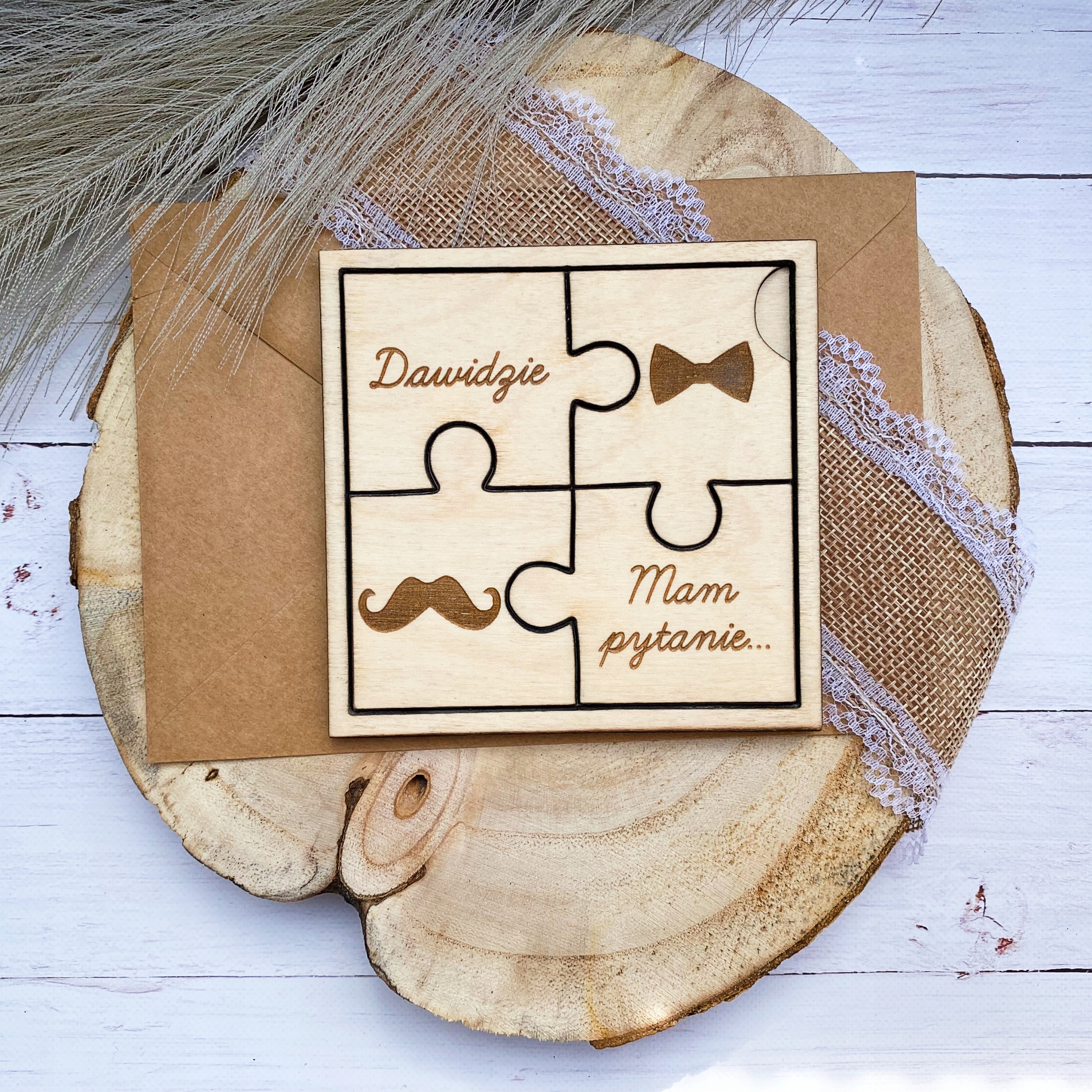 PUZZLE CZY ZOSTANIESZ MOIM ŚWIADKIEM PROŚBA KARTKA Marka inny