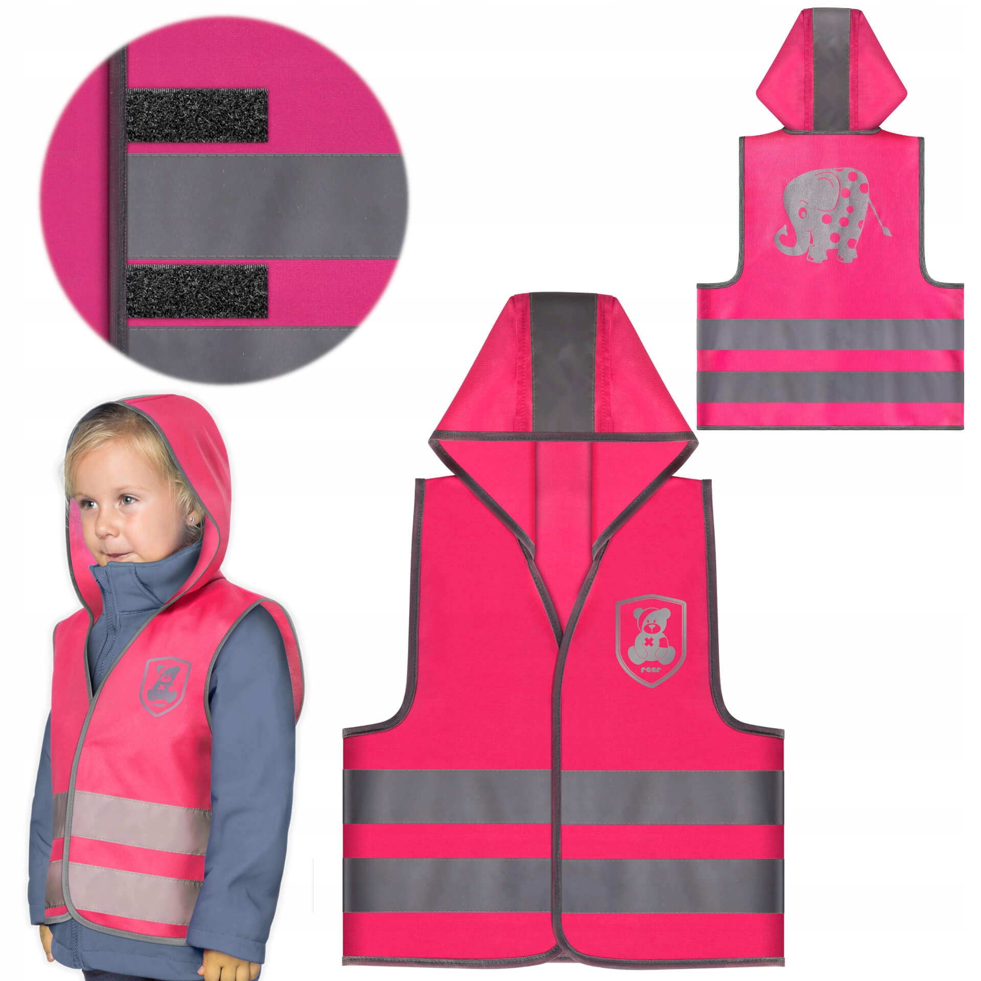

Kamizelka odblaskowa dla dzieci 80-130cm 3-6lat