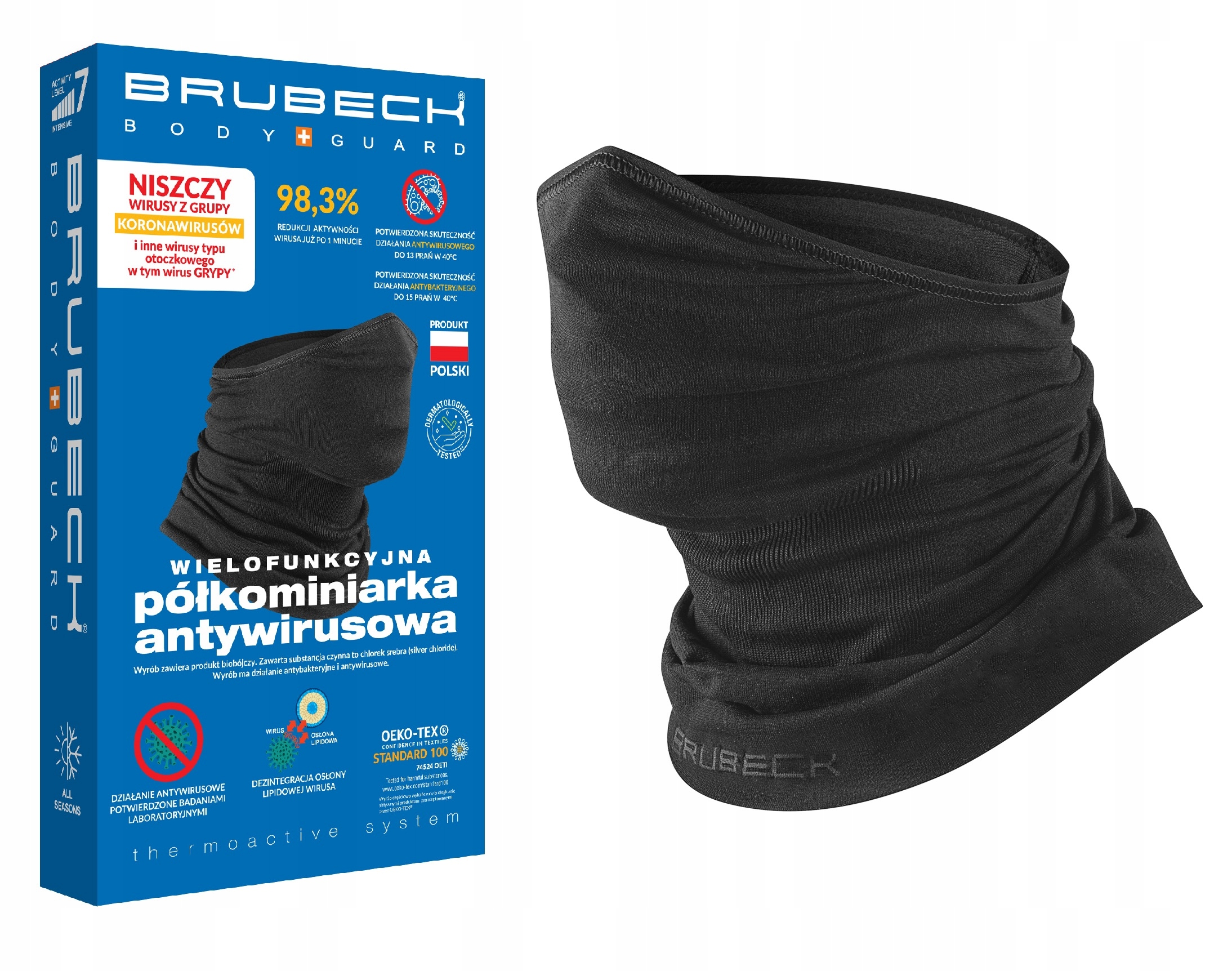 

Brubeck Antywirusowa półkominiarka komin maska S/m