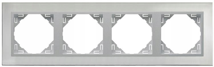Efapel Metallo Rámeček 4-NÁSOBNÝ Ocel Inox 90940 Tia