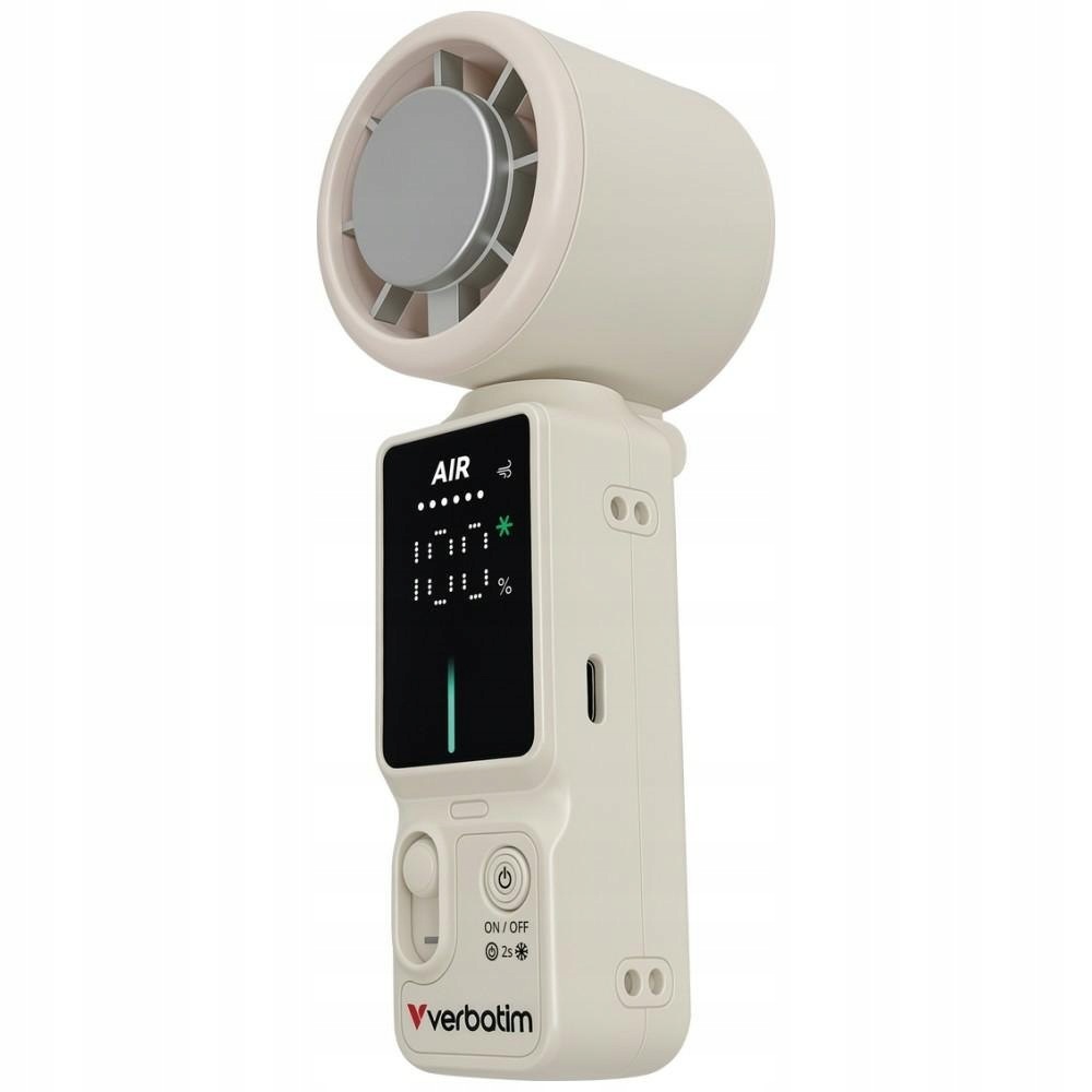 Ruční větráček Verbatim Cool `n` Go Ice Touch Pro bílo stříbrný 32348