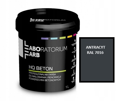 Hq Farba Do Betonu Ogrodzeń Antracyt Ral 7016 2,5L