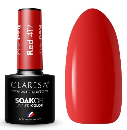 

Claresa Lakier Hybrydowy Uv/led Red 412