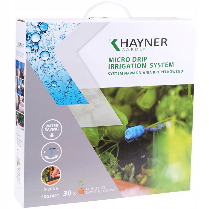 Kroplująca Linia Nawadnianie Kropelkowe Pełny Zestaw Wąż Na 30 Doniczek