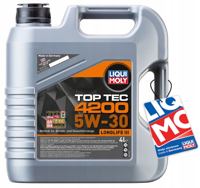 LIQUI MOLY TOP TEC 4200 5W30 4L 3715 + GRATIS