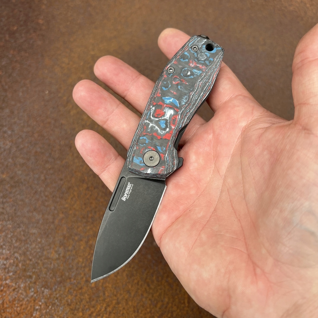 Nůž LionSTEEL Nano NA01 Nb Old Black MagnaCut Titanium & FatCarbon