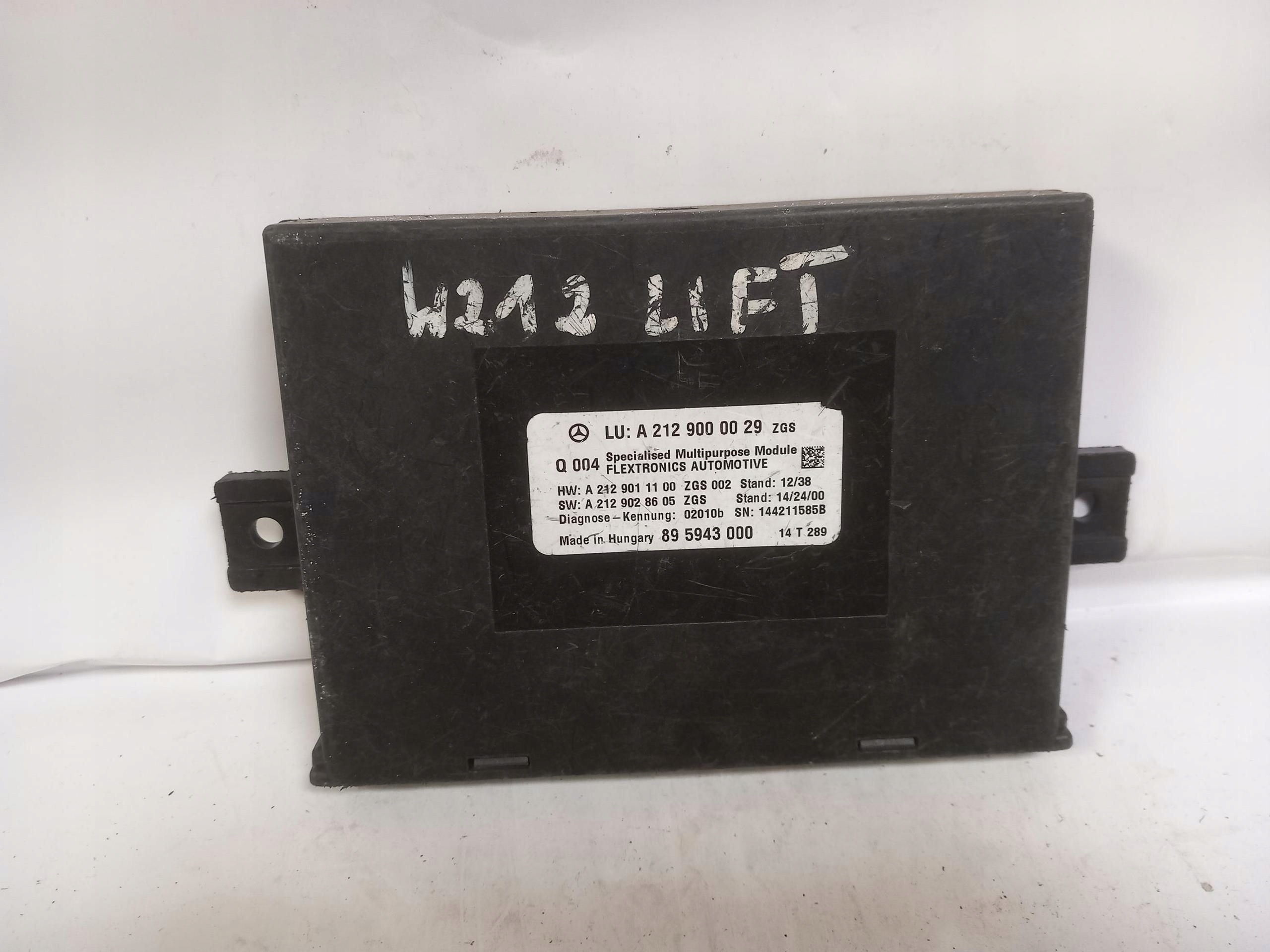 control unit comfort control unit MERCEDES E-KLASA W212 A2129000029 09-16