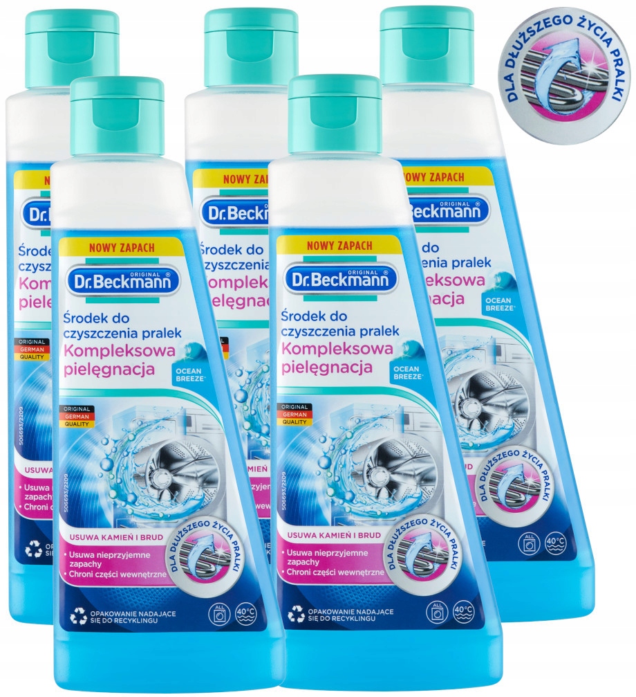 Levně Dr. Beckmann Komplexní čistič pračky Ocean Breeze NeoFresh 250ml x5