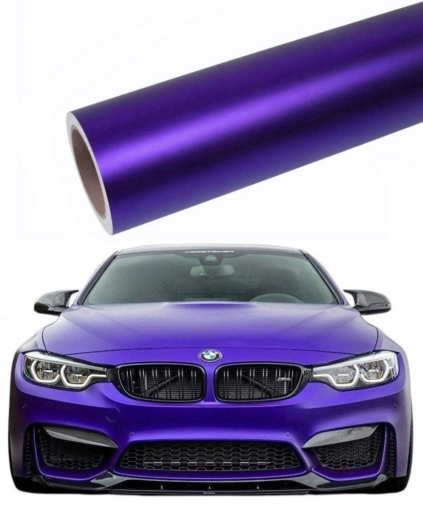 Fólie Satén Fialová 2 m * 152 cm Perla Chrom Mat Fialová Automobilová Dýha