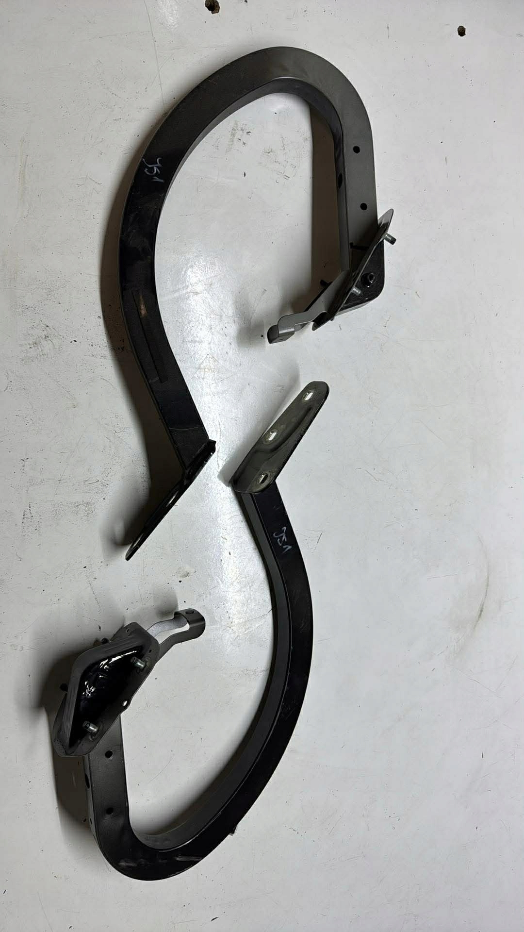 hinge hinges bonnet rear part boot left right JAGUAR XE X760 KOMPLET
