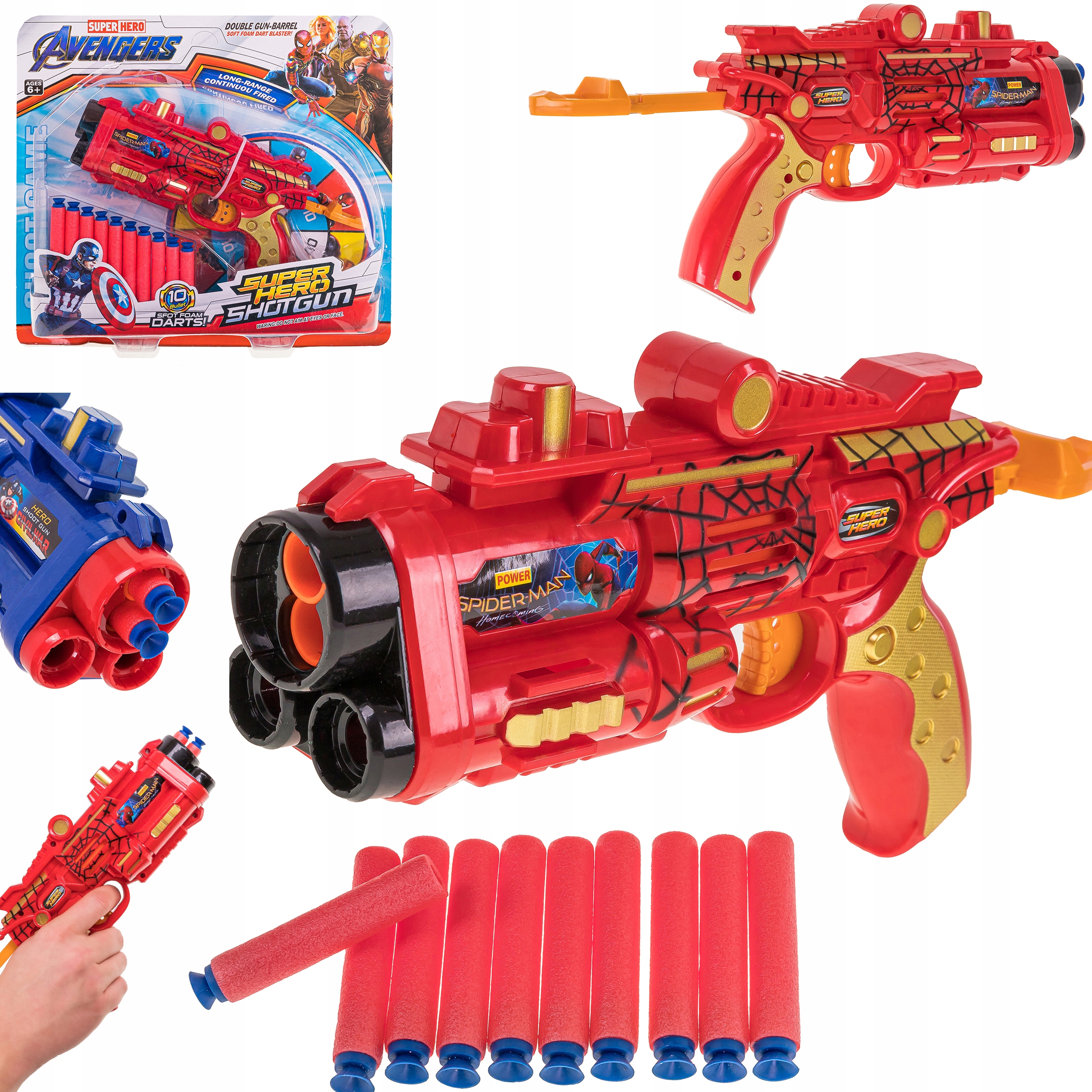 PISTOLET KARABIN WYRZUTNIA NA STRZAŁKI + 10 NABOI