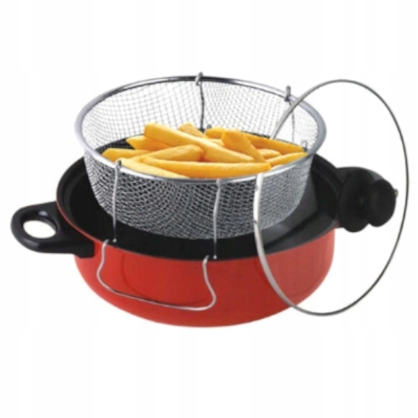 

Garnek Do Frytek Makaronu Frytkownica 24CM Sitko