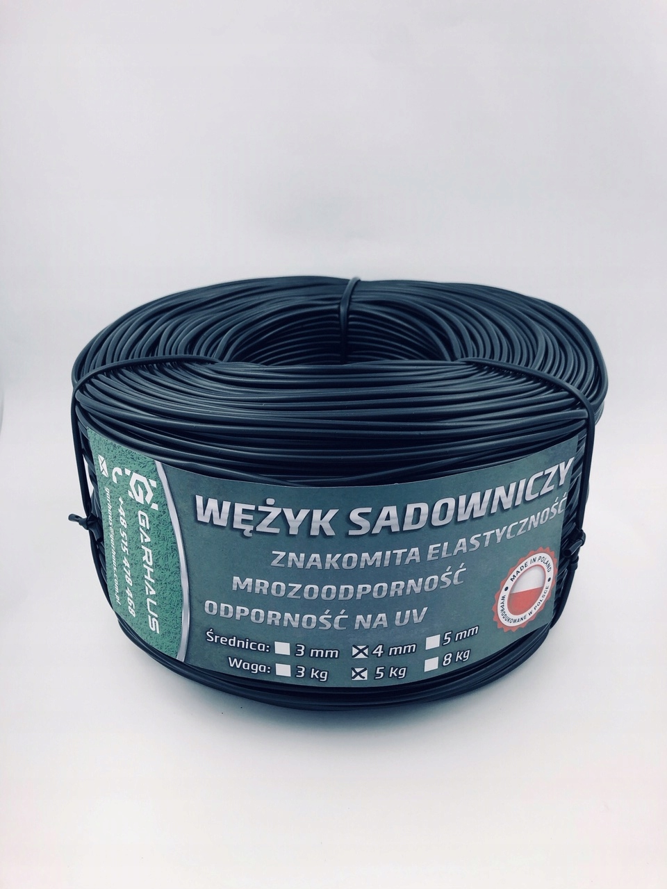 

Taśma do wiązania mocowan drzew wężyk 4mm - 300 mb