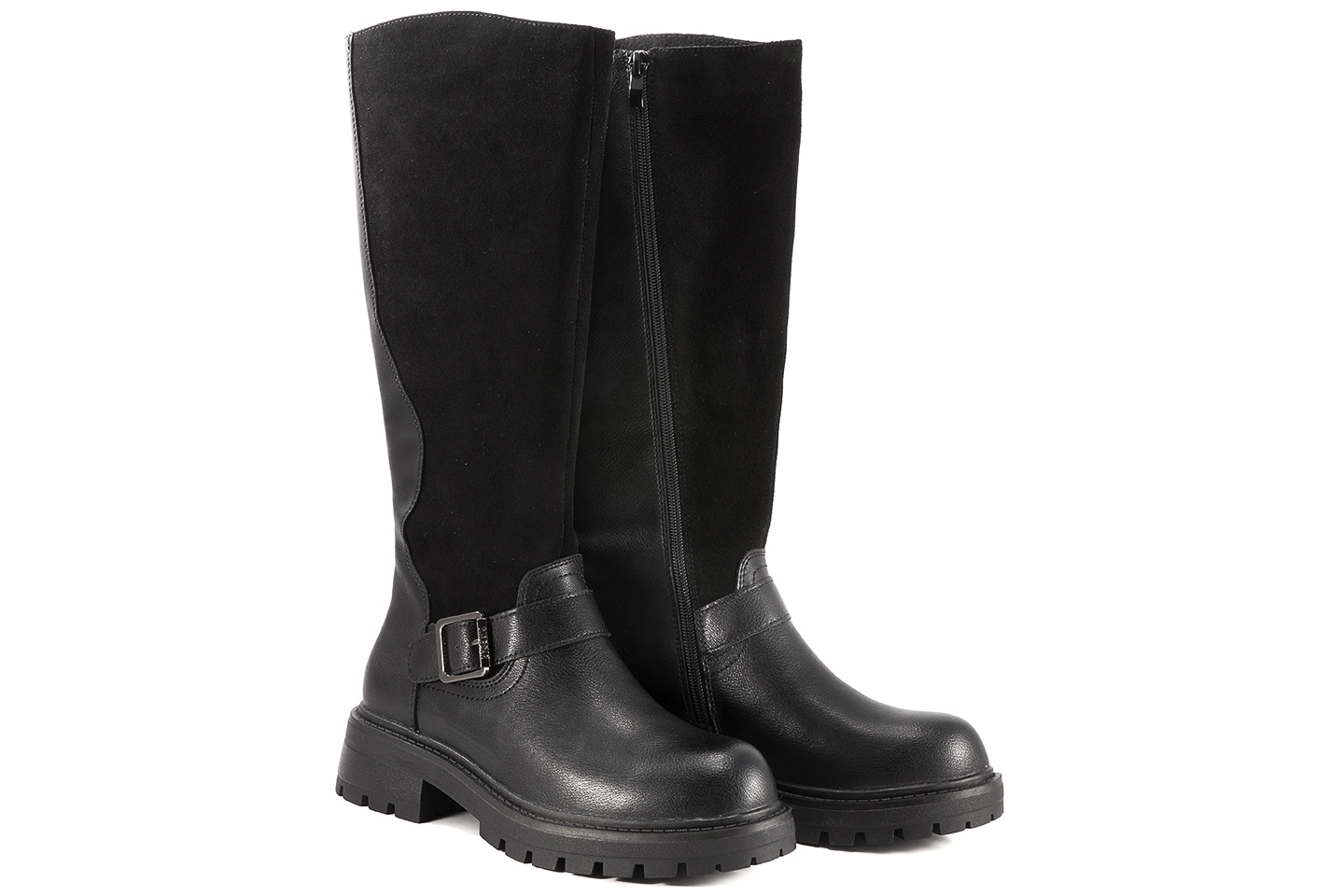 Sergio Leone KZ708-S Kozačky Zateplené Vysoká Kůže Přírodní Kozačky 37