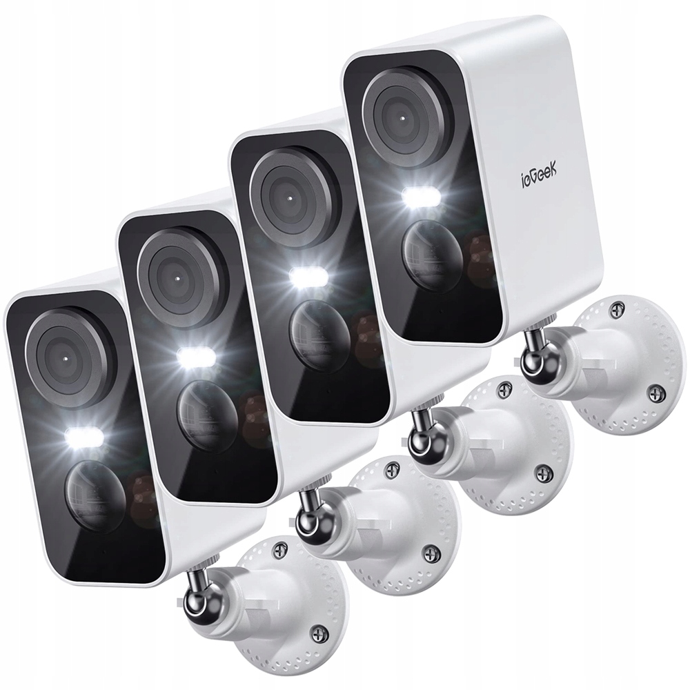 Kamera Zewnętrzna Wewnętrzna Bezpieczeństwa Baterie Wifi 3MPX 4X Zoom 4SZT