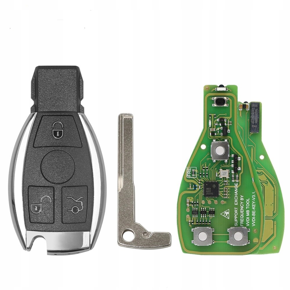 Klucz Mercedes Rybka 433 315MHz Chrom