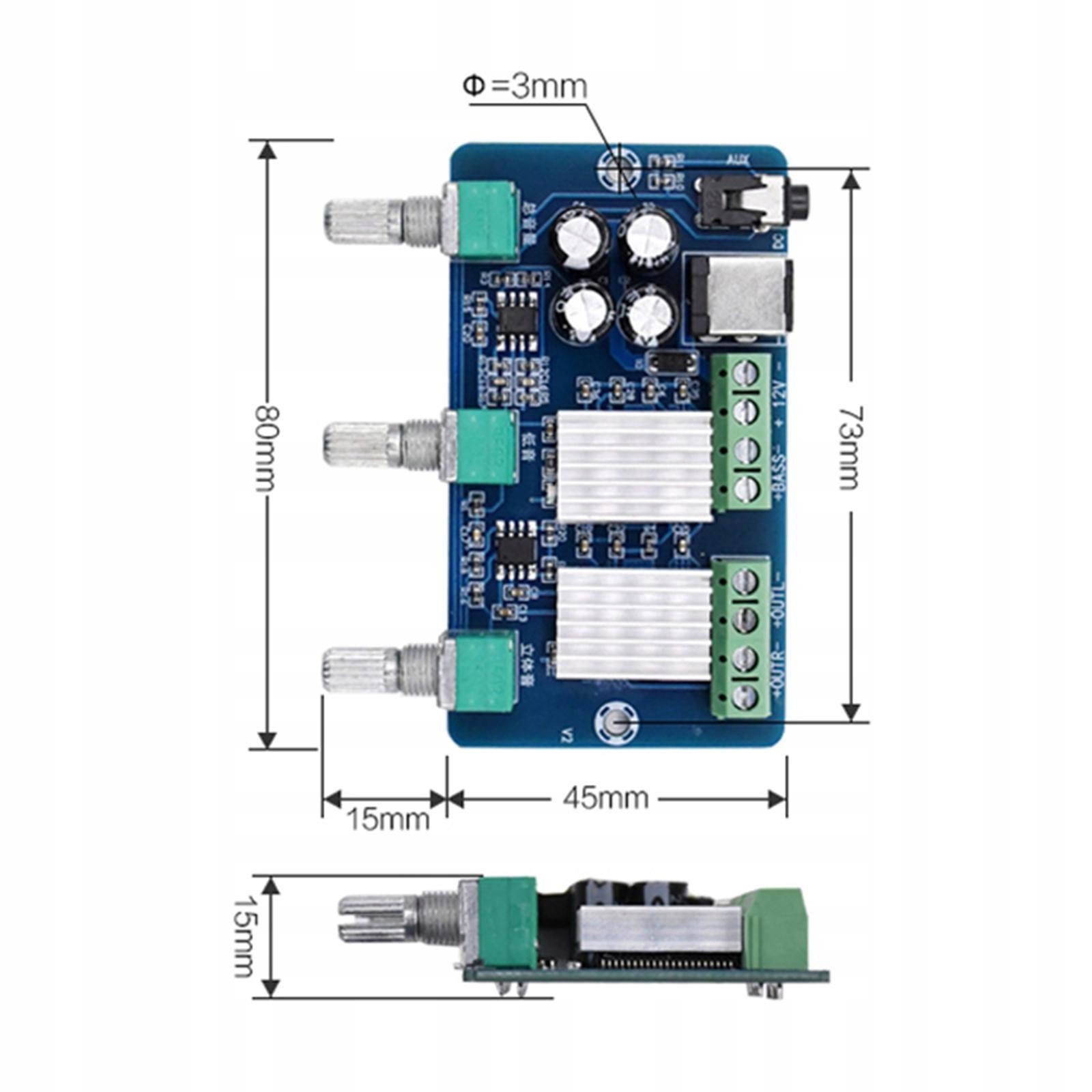 XH A355 Digital Power Amplifier Board 2.1 Channel Liczba kanałów 0