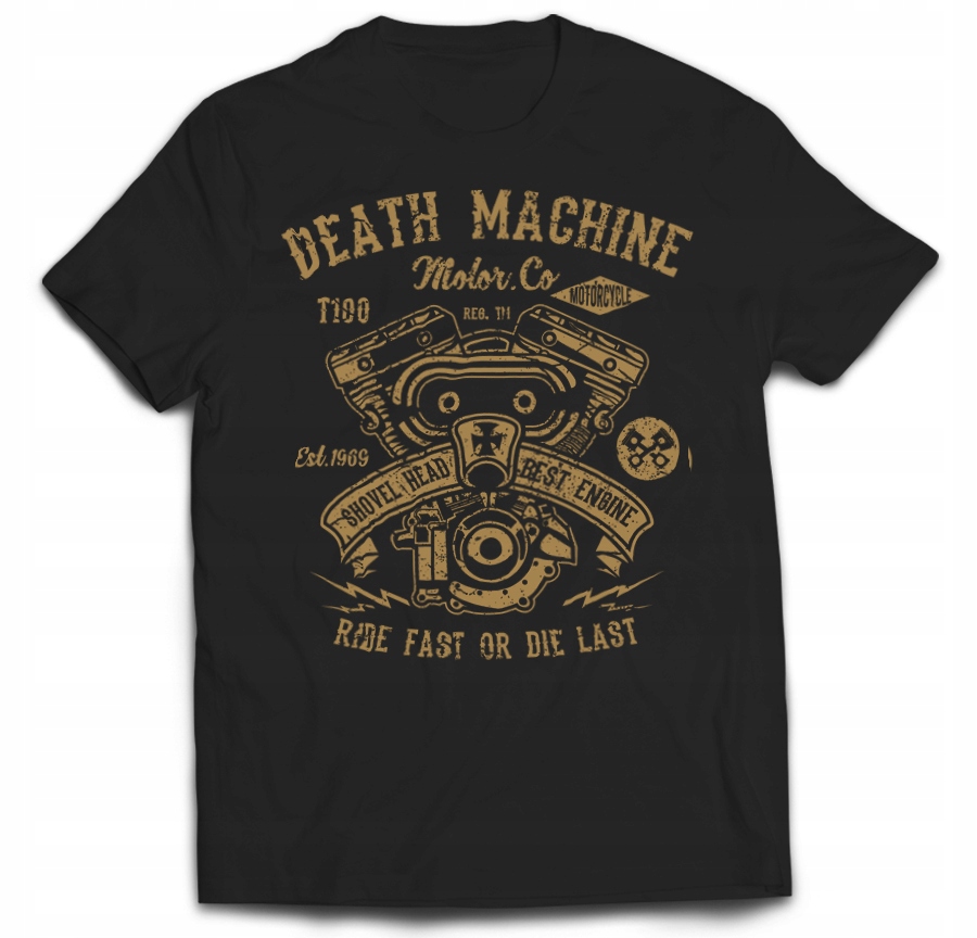

Tshirt engine silnik v2 tłok cylinder XXL