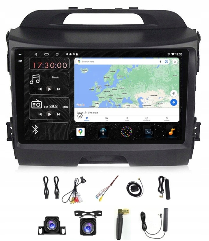 Rádio Navigácia Carplay Gps Android Kia Sportage 2010-2015 4GB 64GB Sim