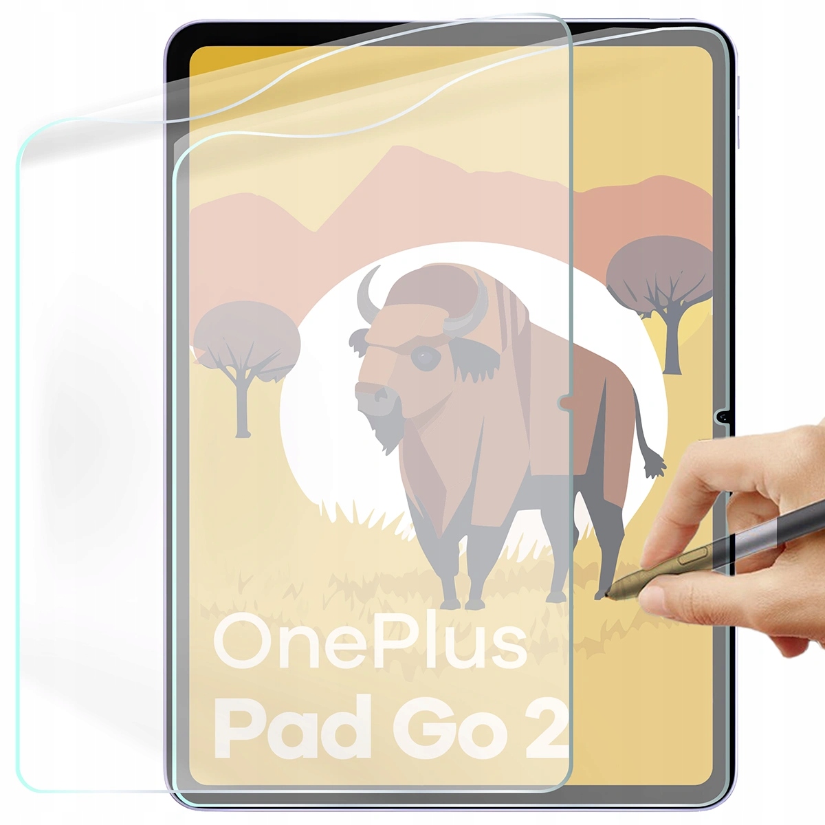 Fólie napodobující papír Bizon pro OnePlus Pad Go 2, 2 ks matné fólie