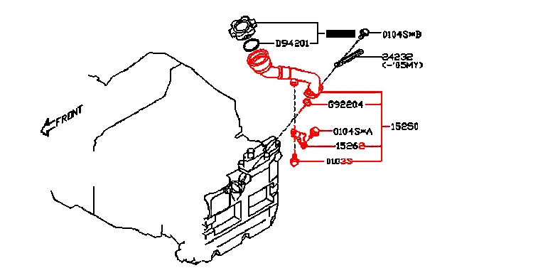 SUBARU LEGACY OUTBACK RURKA WLEWU OLEJU DOHC Car type Passenger cars