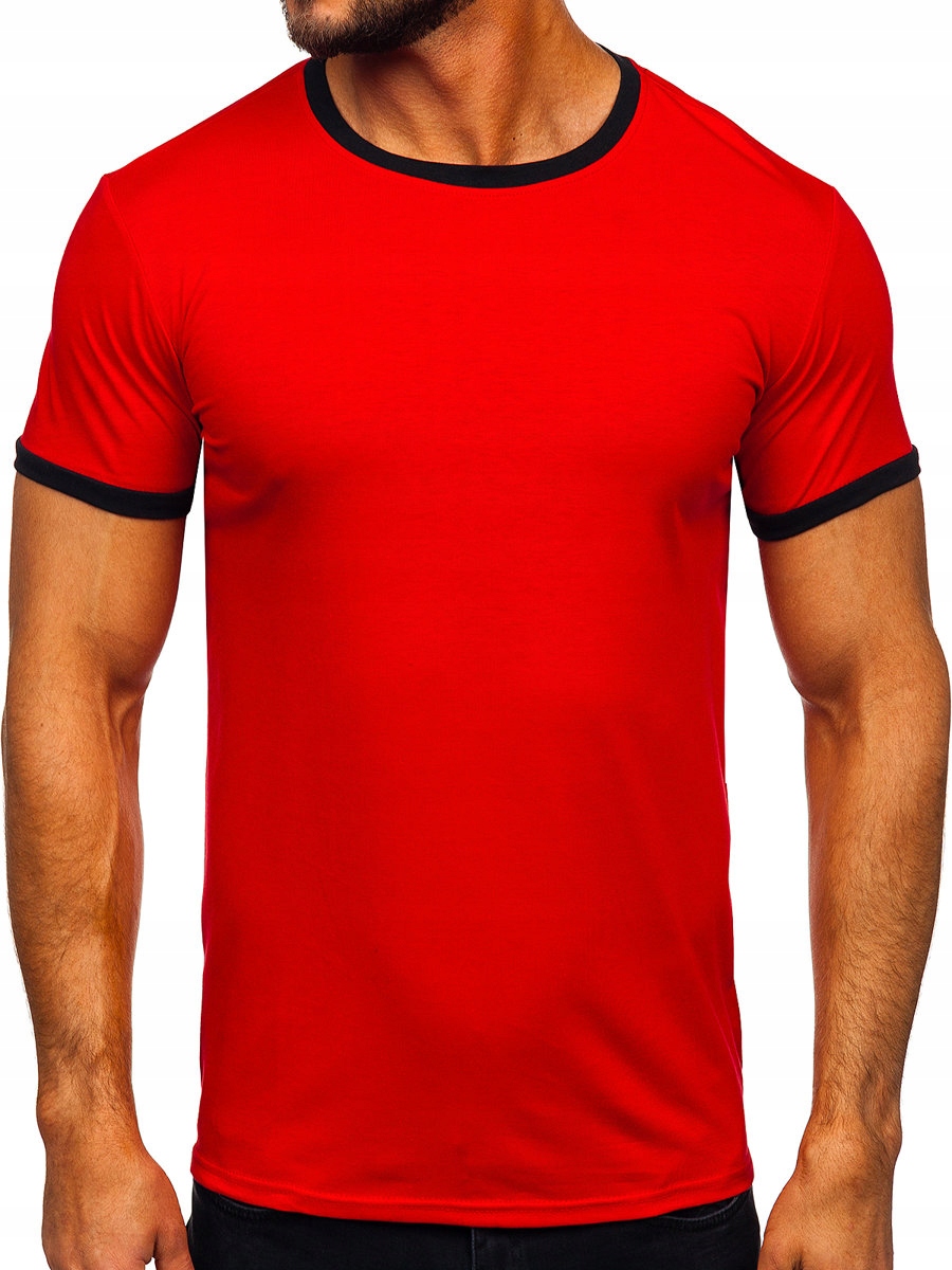 

T-shirt Męski Koszulka Czerwona 8T83 Denley_xl