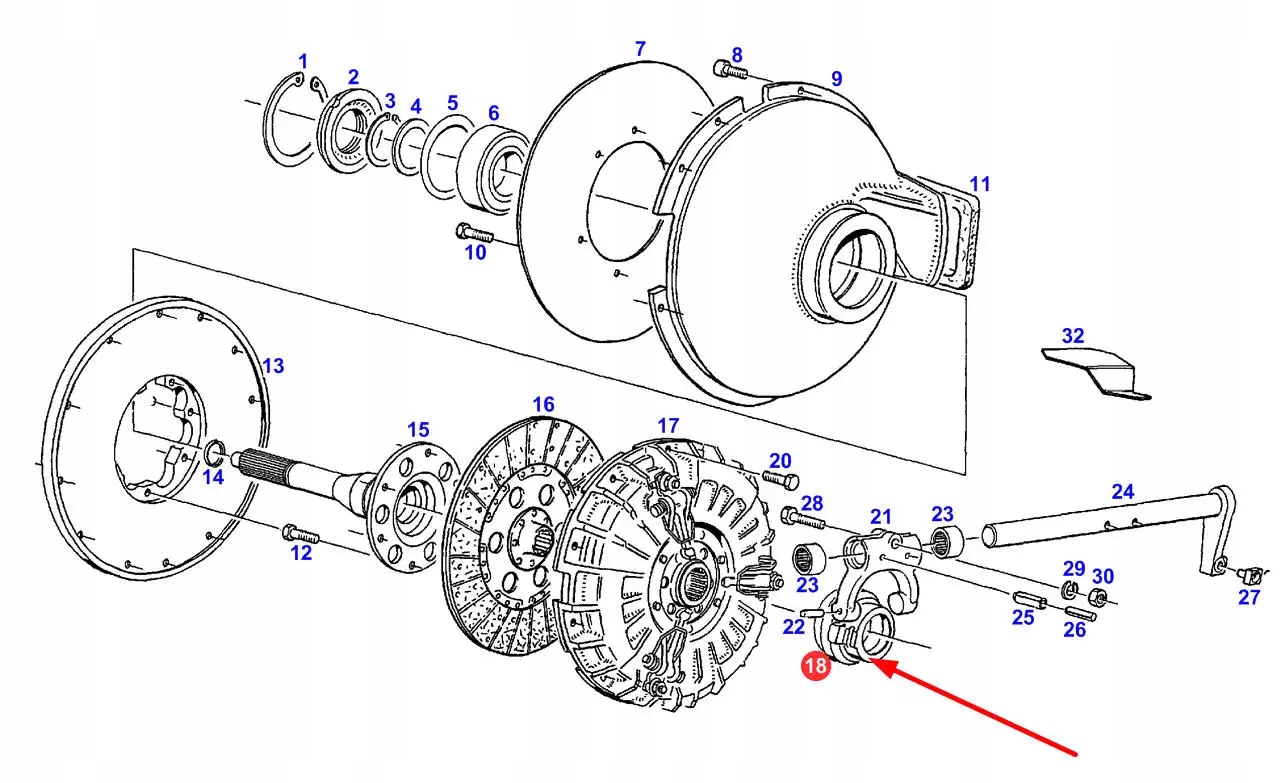 F281100100010 Łożysko oporowe sprzęgła 57 x 100 x Numer katalogowy części F281100100010