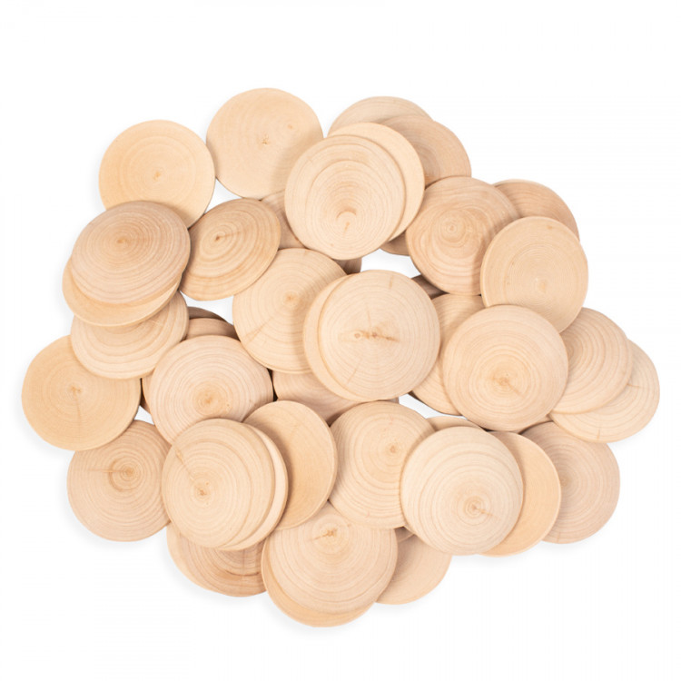 Diy Kolečka Kroužky Z Přírodního Dřeva 100 ks Ø 50 mm