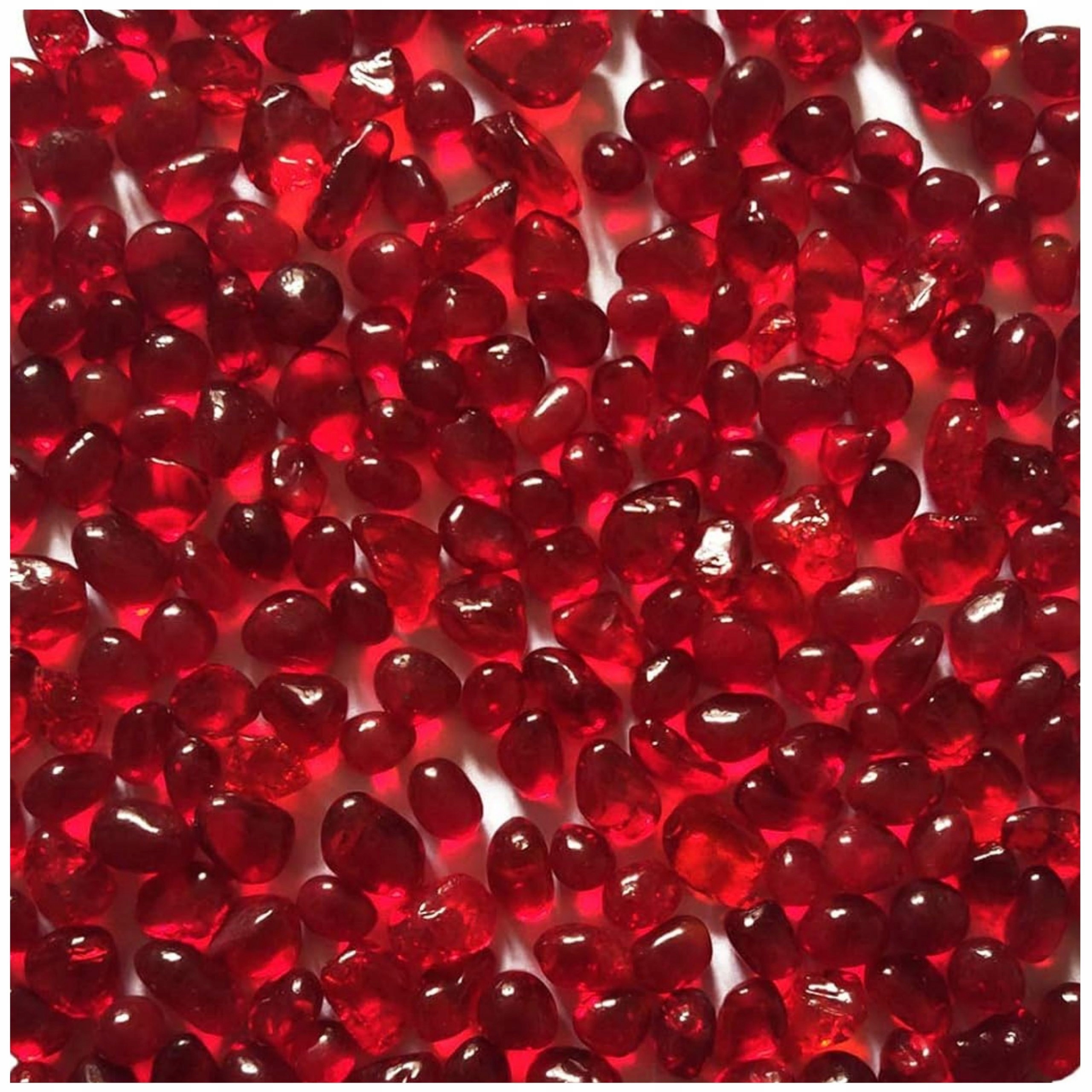 Levně Kameny Do Zahrady Akvaristika Ozdobné Oblázky Červené Přírodní 6-9 MM 1 Kg