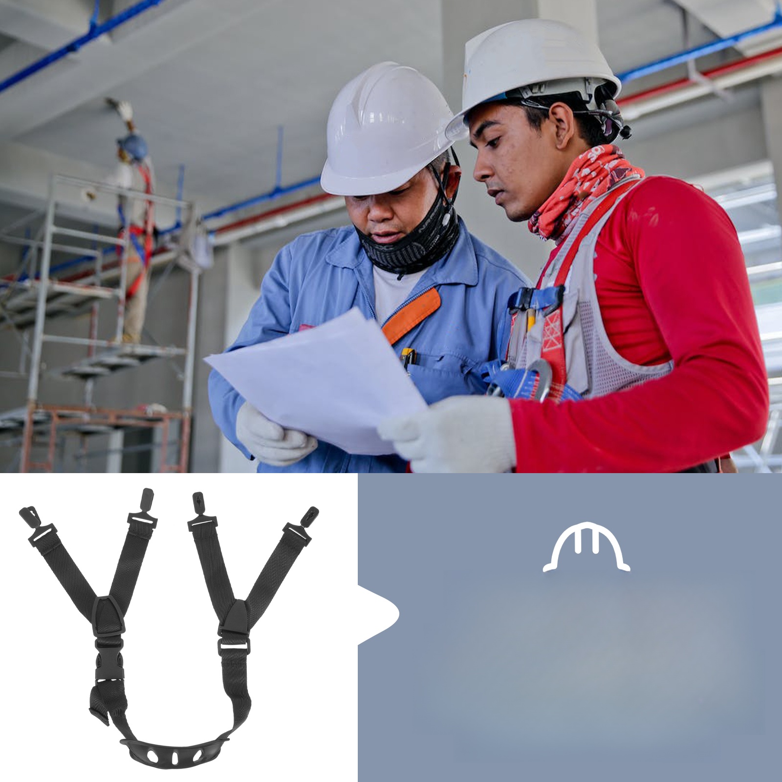 TWARDY PASEK BEZPIECZEŃSTWA NIEBIESKIEGO HAT Marka bez marki