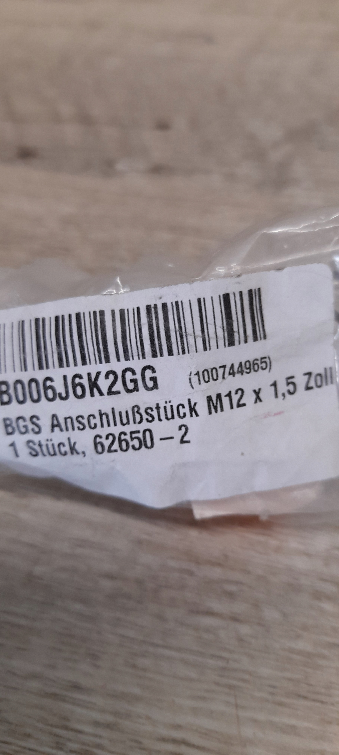 S2561 BGS Element łączący do BGS 62650 M12 x 1,5mm Marka BGS