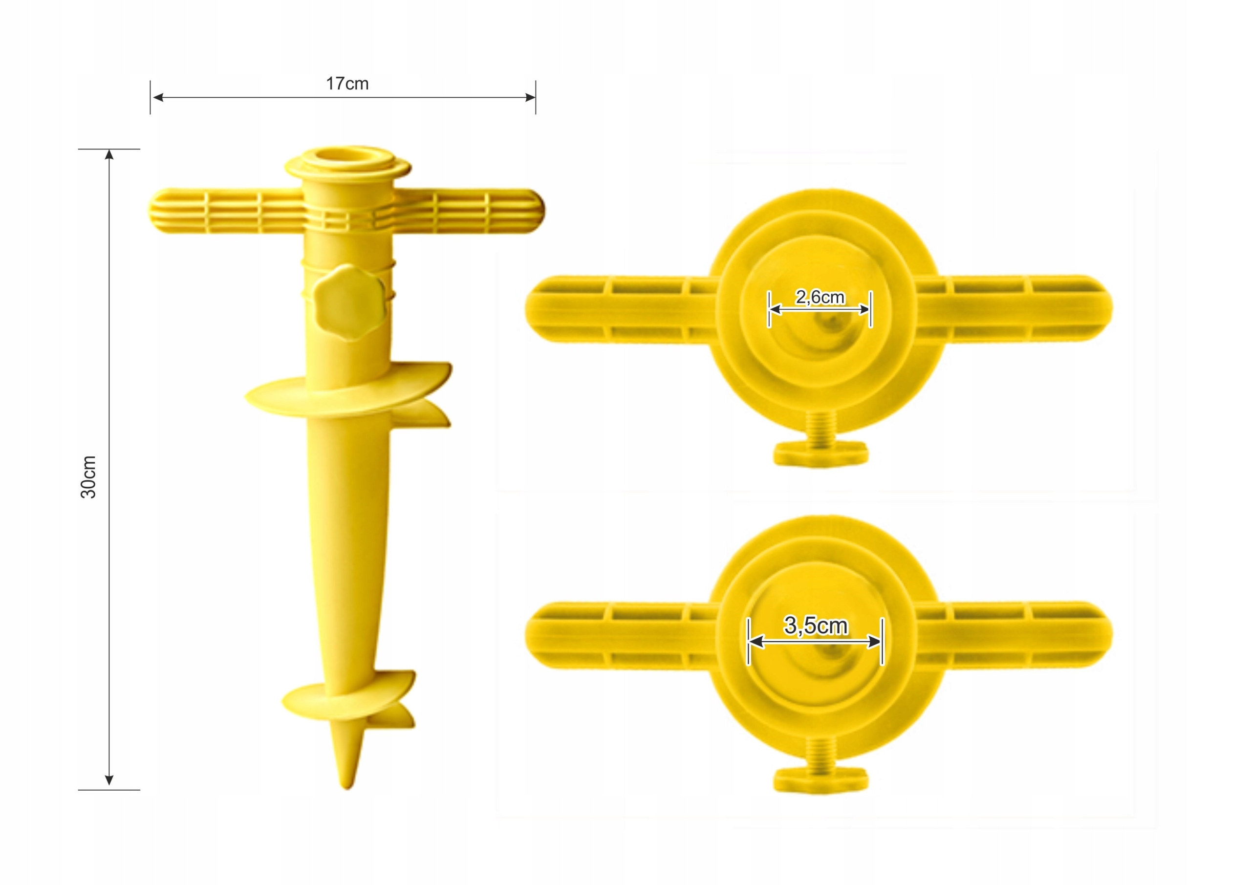 Wkręcany Uchwyt do PARASOLA Plażowego Ogrodowego ŚRUBA do piasku MOCOWANIE Kod producenta 060302001