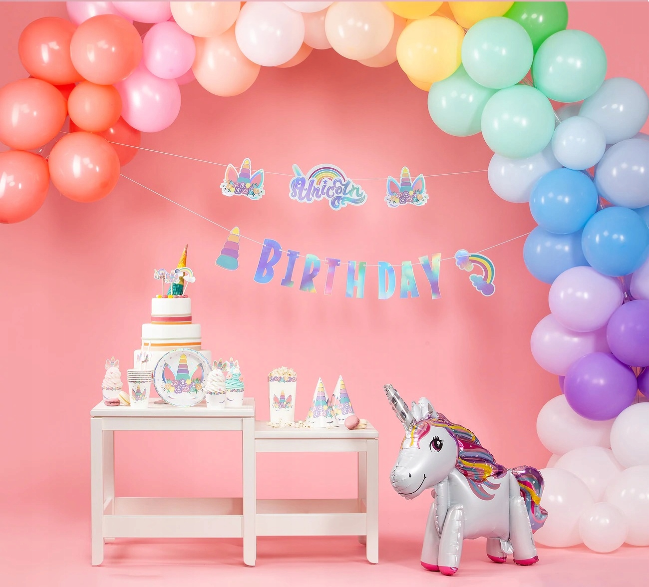 Słomki urodzinowe JEDNOROŻEC UNICORN 6 sztuk PP Marka PartyPal