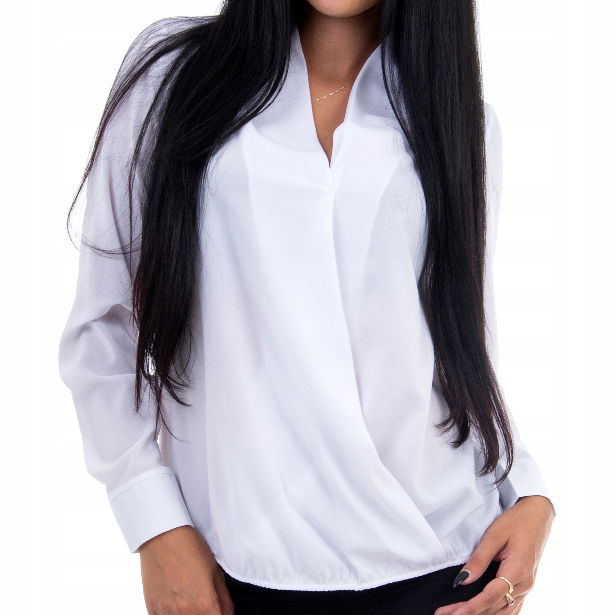 

B272 Damska Bluzka Wizytowa Biała r. 46